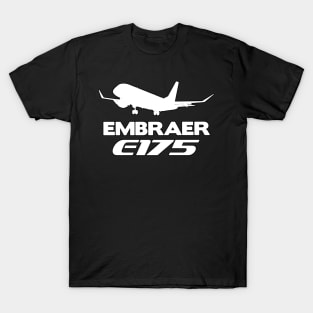 Embraer E175 Silhouette Print (White) T-Shirt